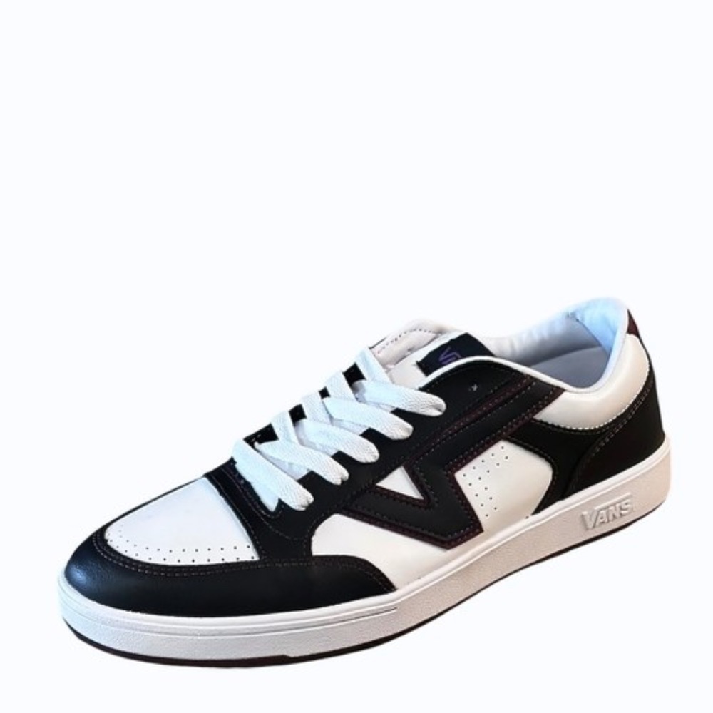 Vans Lowland Comfycush Mens Shoes Size 11.5 Black‎ White Cherry
